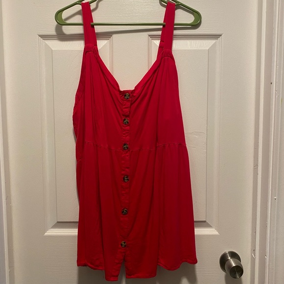 torrid Fit And Flare Rayon Slub Lace-Up Back Tank - Picture 7 of 12